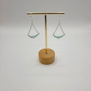 Handmade aventurine beaded earrings